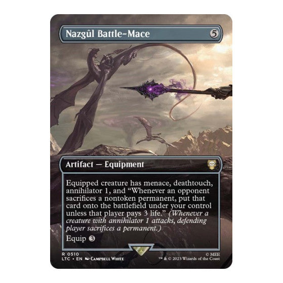 Nazgul Battle Mace Borderless Commander: The Lord of the Rings: Tales of Middle-earth (LTC) - (#510, Rare) (Foil, Near Mint)