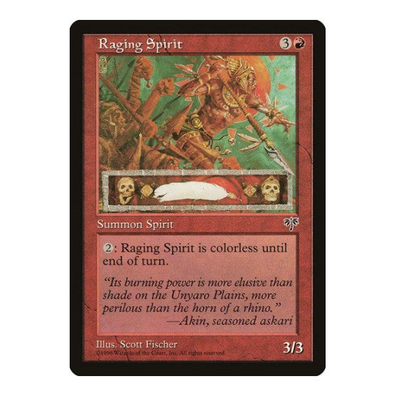 Raging Spirit Mirage (MIR) - (, Moderately Played)