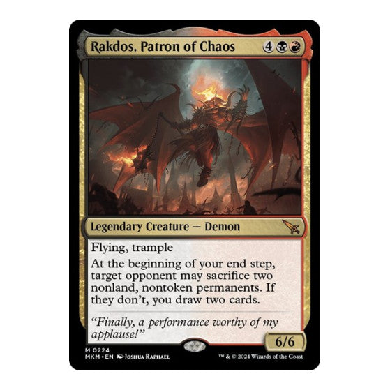 Rakdos Patron of Chaos Murders at Karlov Manor (MKM) - (#224, Mythic Rare) (, Near Mint)