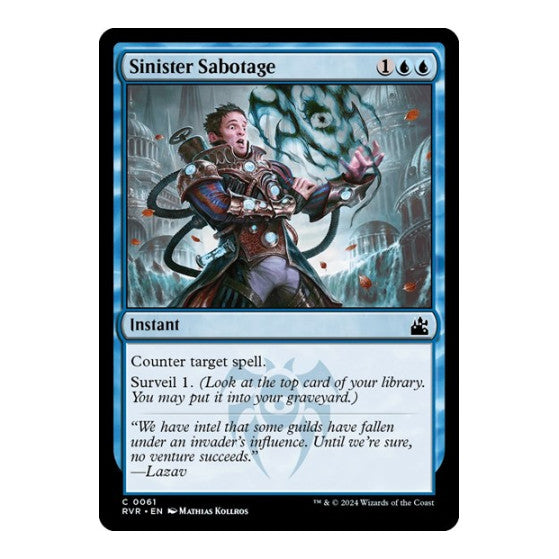 Sinister Sabotage Ravnica Remastered (RVR) - (, Near Mint)