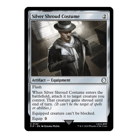 Silver Shroud Costume Universes Beyond: Fallout (PIP) - (#142, Uncommon) (, Near Mint)