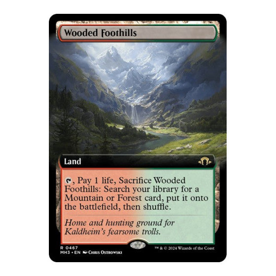 Wooded Foothills Extended Art Modern Horizons 3 (MH3) - (#467, Rare) (, Near Mint)
