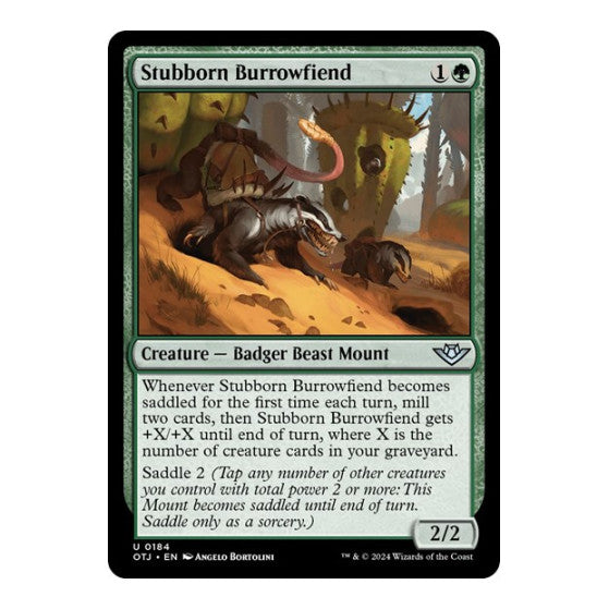 Stubborn Burrowfiend Outlaws of Thunder Junction (OTJ) - (, Near Mint)