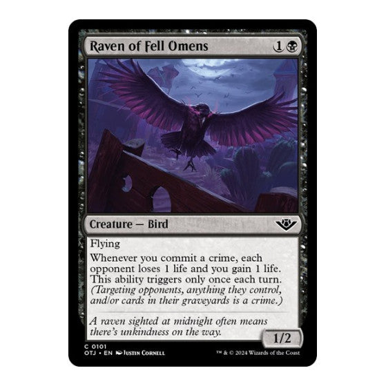 Raven of Fell Omens Outlaws of Thunder Junction (OTJ) - (, Near Mint)