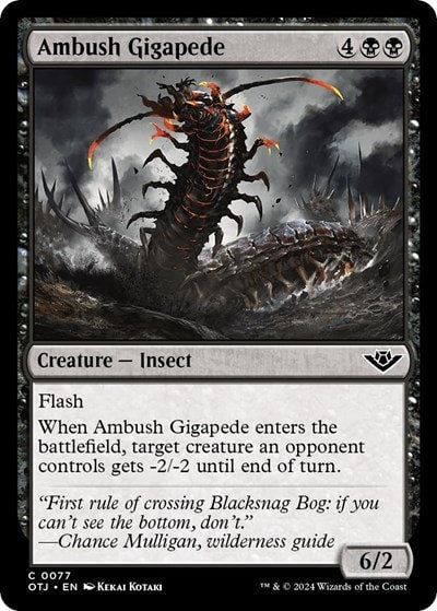 Ambush Gigapede Outlaws of Thunder Junction (OTJ) - (#77, Common)