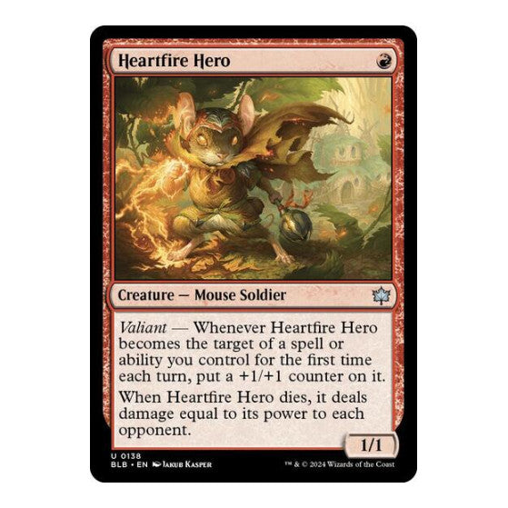 Heartfire Hero Bloomburrow (BLB) - (#138, Uncommon) (Foil, Lightly Played)