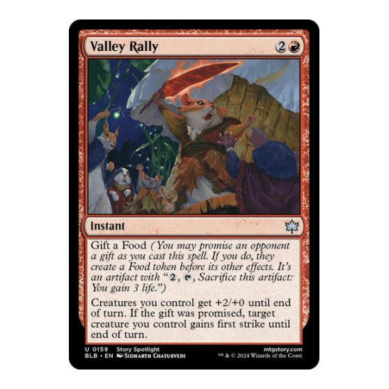 Valley Rally Bloomburrow (BLB) - (#159, Uncommon) (Foil, Near Mint)