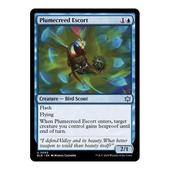 Plumecreed Escort Bloomburrow (BLB) - (#65, Uncommon) (, Near Mint)