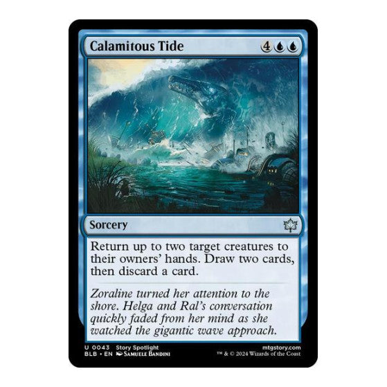 Calamitous Tide Bloomburrow (BLB) - (#43, Uncommon) (Foil, Lightly Played)
