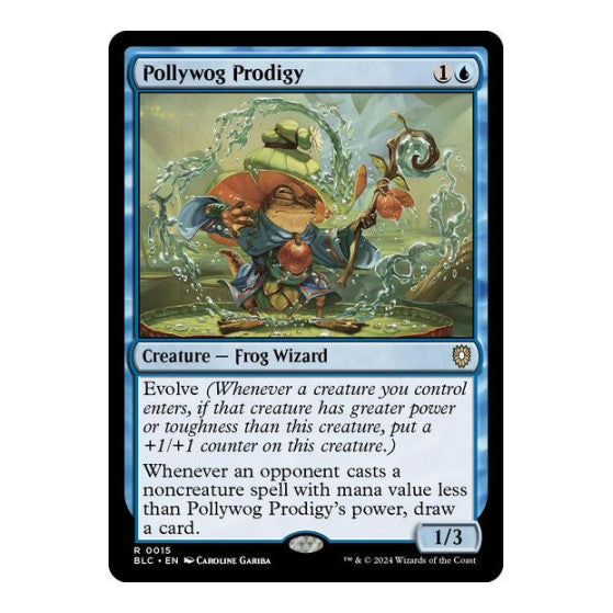 Pollywog Prodigy Commander: Bloomburrow (BLC) - (#15, Rare) (, Near Mint)
