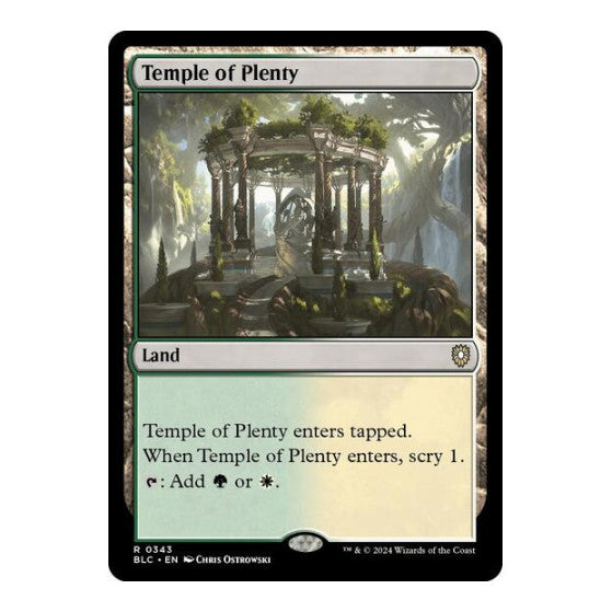 Temple of Plenty Commander: Bloomburrow (BLC) - (, Near Mint)