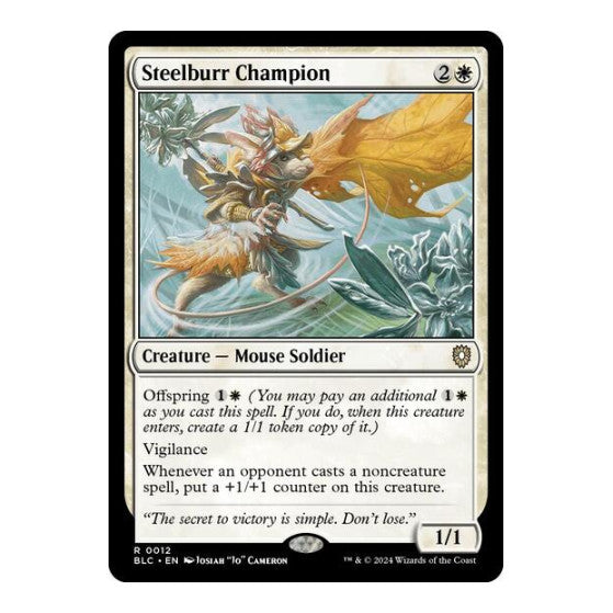 Steelburr Champion Commander: Bloomburrow (BLC) - (, Near Mint)