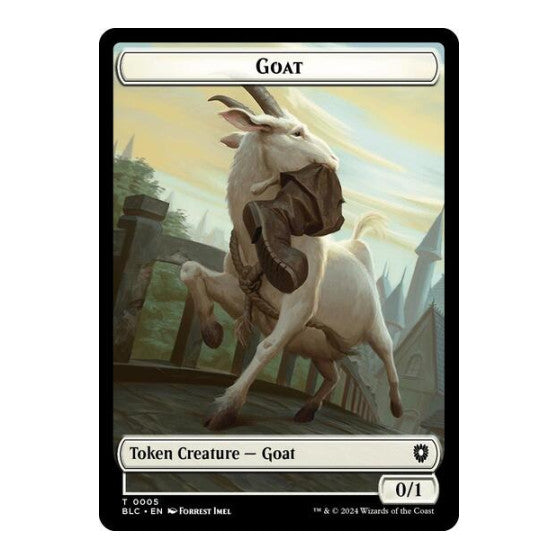 Goat Wolf 0032 Double Sided Token Commander: Bloomburrow (BLC) - (, Near Mint)