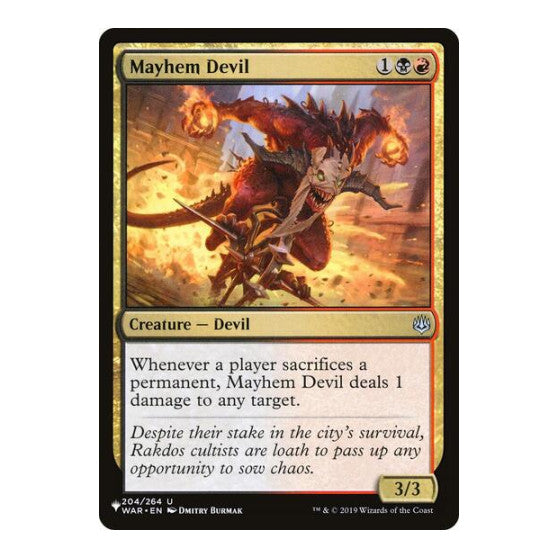 Mayhem Devil The List Reprints (LIST) - (, Lightly Played)