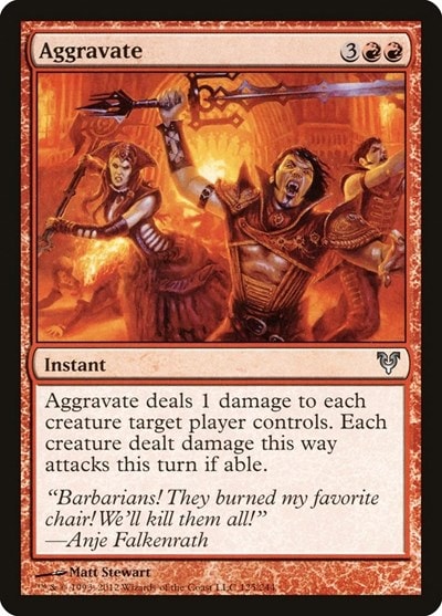 Aggravate Avacyn Restored (AVR) - (#125, Uncommon) (Foil, Heavily Played)
