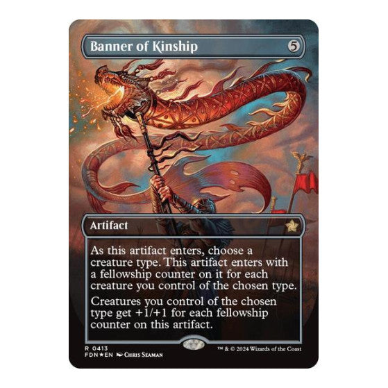 Banner of Kinship (Borderless) (Mana Foil) Foundations (FDN) - (Foil, Near Mint)
