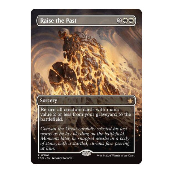 Raise the Past (Borderless) Foundations (FDN) - (Foil, Near Mint)