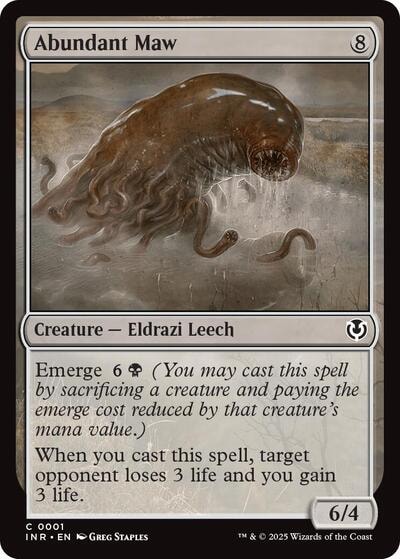 Abundant Maw Innistrad Remastered (INR) - (#1, Common) (Foil, Near Mint)