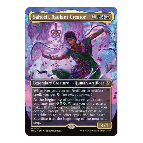 Saheeli, Radiant Creator (Borderless) Commander: Aetherdrift (DRC) - (, Near Mint)