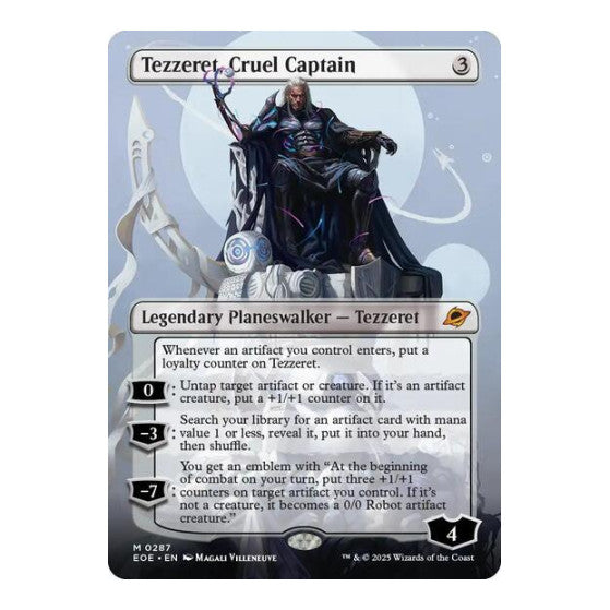 Tezzeret, Cruel Captain (Borderless) Edge of Eternities (EOE) - (#287, Mythic Rare) (, Near Mint)