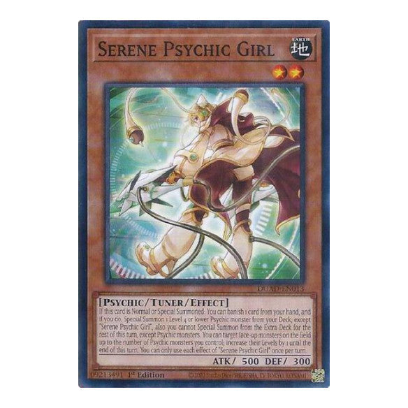 Serene Psychic Girl Duelist's Advance (DUAD) - (1st Edition, Near Mint)
