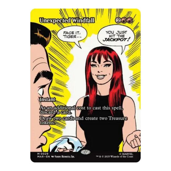 Unexpected Windfall (Borderless) Marvel Universe Eternal-Legal (MAR) - (Foil, Lightly Played)