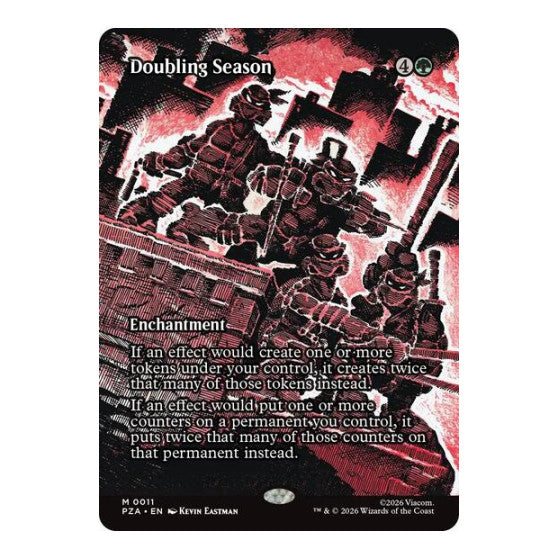 Doubling Season (Borderless) Teenage Mutant Ninja Turtles Source Material (PZA) - (#11, Mythic Rare) (, Near Mint)