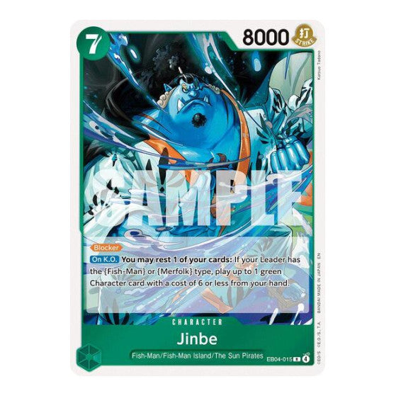 Jinbe - EB04-015 The Azure Sea's Seven (OP14-EB04) - (Foil, Near Mint)