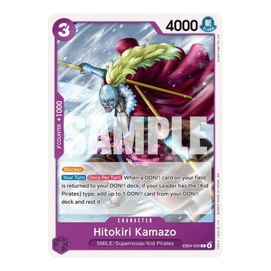 Hitokiri Kamazo The Azure Sea's Seven (OP14-EB04) - (, Near Mint)
