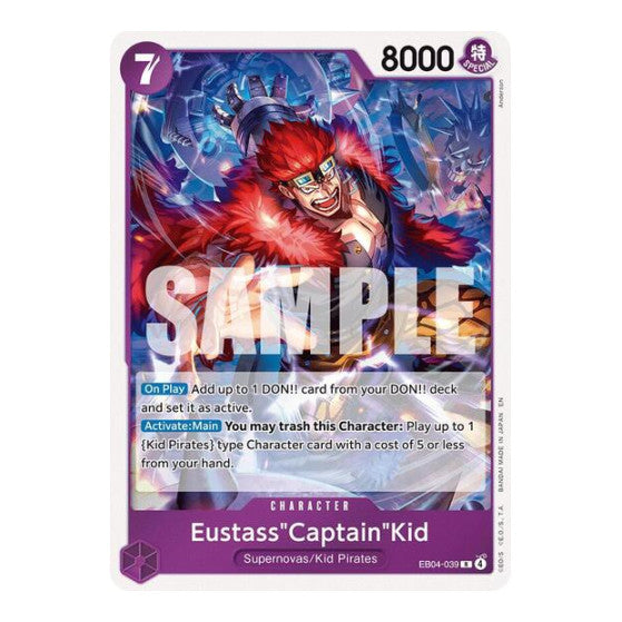 Eustass"Captain"Kid - EB04-039 The Azure Sea's Seven (OP14-EB04) - (Foil, Near Mint)
