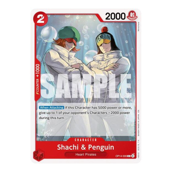 Shachi & Penguin The Azure Sea's Seven (OP14-EB04) - (, Near Mint)
