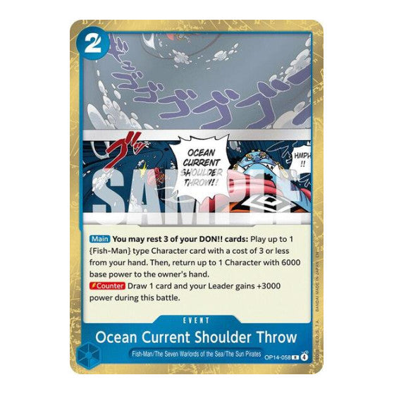 Ocean Current Shoulder Throw The Azure Sea's Seven (OP14-EB04) - (Foil, Near Mint)