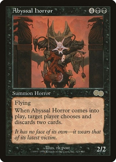 Abyssal Horror Urza's Saga (USG) - (#115, Rare) (, Heavily Played)