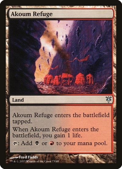 Akoum Refuge Duel Decks: Sorin vs. Tibalt (DDK) - (#73, Uncommon) (, Heavily Played)