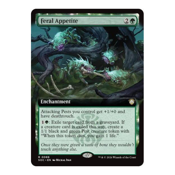 Feral Appetite (Extended Art) Commander: Secrets of Strixhaven (SOC) - (#86, Rare) (, Near Mint)