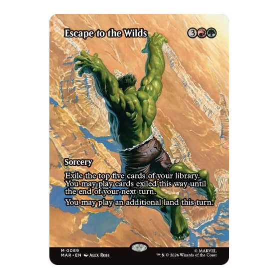 Escape to the Wilds (Borderless) Marvel Universe Eternal-Legal (MAR) - (, Lightly Played)