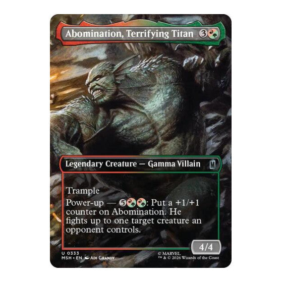 Abomination, Terrifying Titan (Borderless) Marvel Super Heroes (MSH) - (, Near Mint)