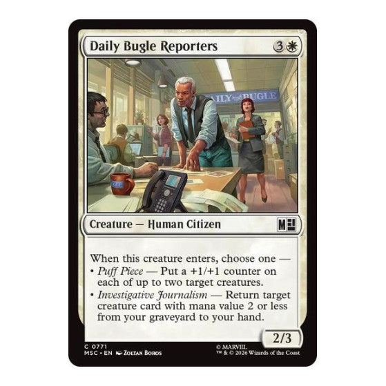 Daily Bugle Reporters Commander: Marvel Super Heroes (MSC) - (Foil, Near Mint)