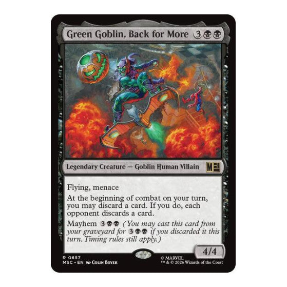 Green Goblin, Back for More Commander: Marvel Super Heroes (MSC) - (Foil, Lightly Played)