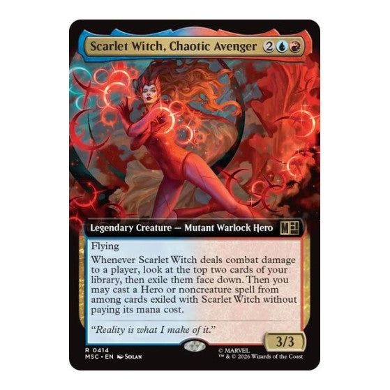 Scarlet Witch, Chaotic Avenger (Extended Art) Commander: Marvel Super Heroes (MSC) - (, Near Mint)