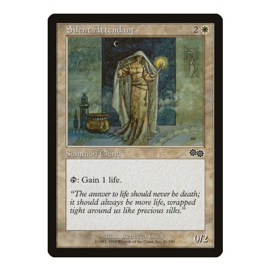Silent Attendant Urza's Saga (USG) - (, Moderately Played)