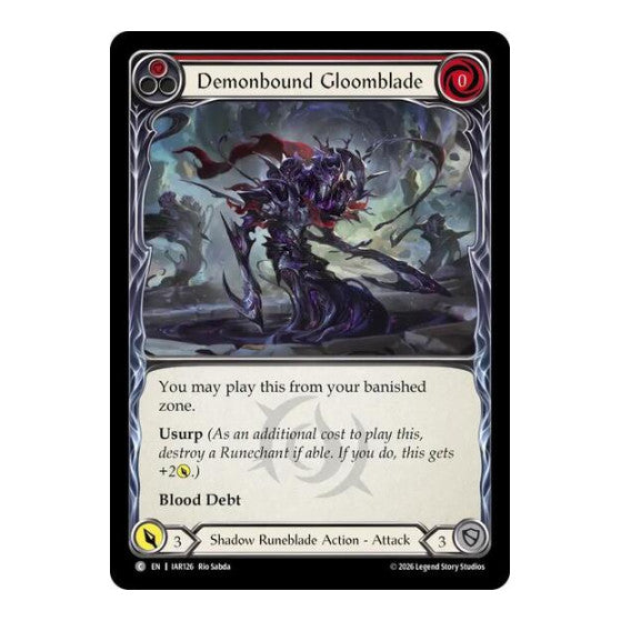 Demonbound Gloomblade (Red) Usurp the Shadow Throne (IAR)