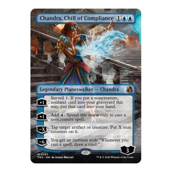 Chandra, Chill of Compliance (Borderless) Reality Fracture (FRA) - (Foil, Near Mint)