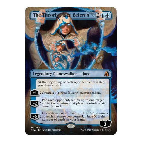 The Theorist, Jace Beleren (Borderless) (0363) Reality Fracture (FRA) - (, Near Mint)