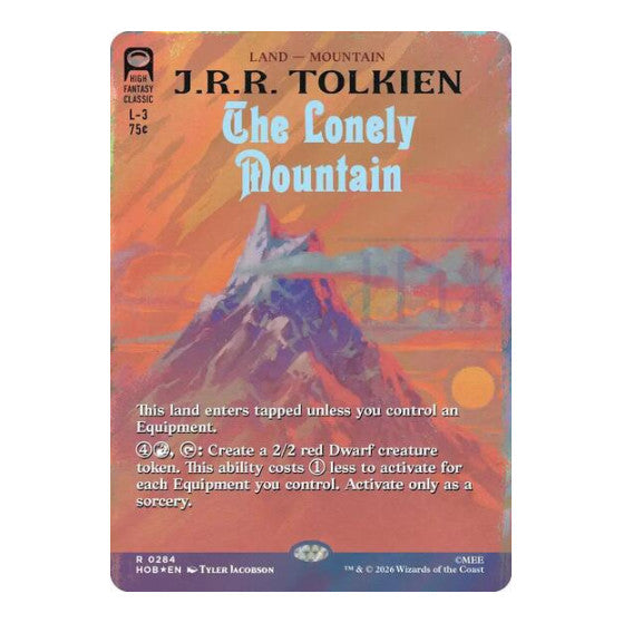 The Lonely Mountain Borderless Surge Foil The Hobbit (HOB) - (#284, Rare) (Foil, Near Mint)