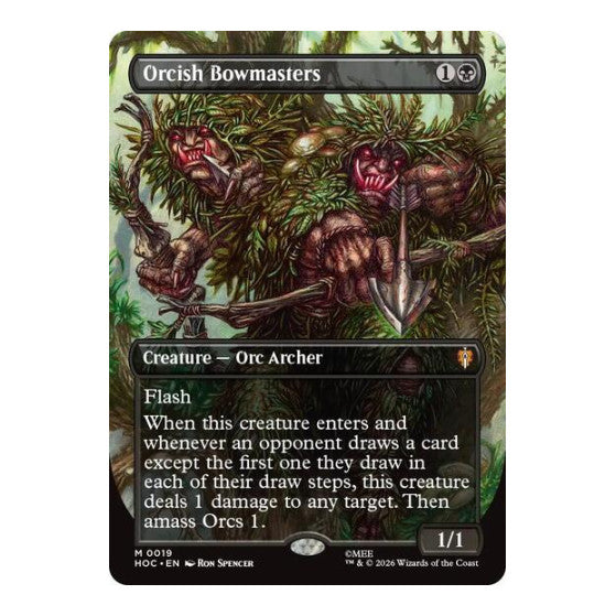 Orcish Bowmasters Borderless The Hobbit: Eternal-Legal (HOC) - (#19, Mythic Rare) (, Near Mint)