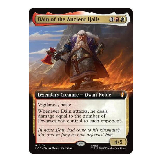Dain of the Ancient Halls Extended Art The Hobbit: Eternal-Legal (HOC) - (#104, Mythic Rare) (, Near Mint)
