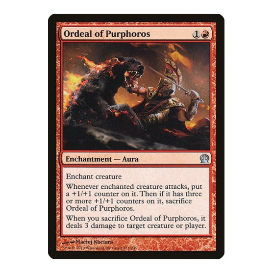 Ordeal of Purphoros Theros (THS) - (Foil, Lightly Played)