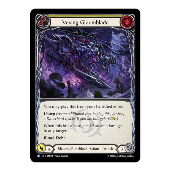 Vexing Gloomblade (Yellow) Usurp the Shadow Throne (IAR)