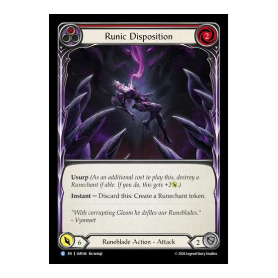 Runic Disposition (Red) Usurp the Shadow Throne (IAR) - (, Near Mint)